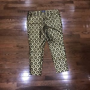 Gold Printed Pants